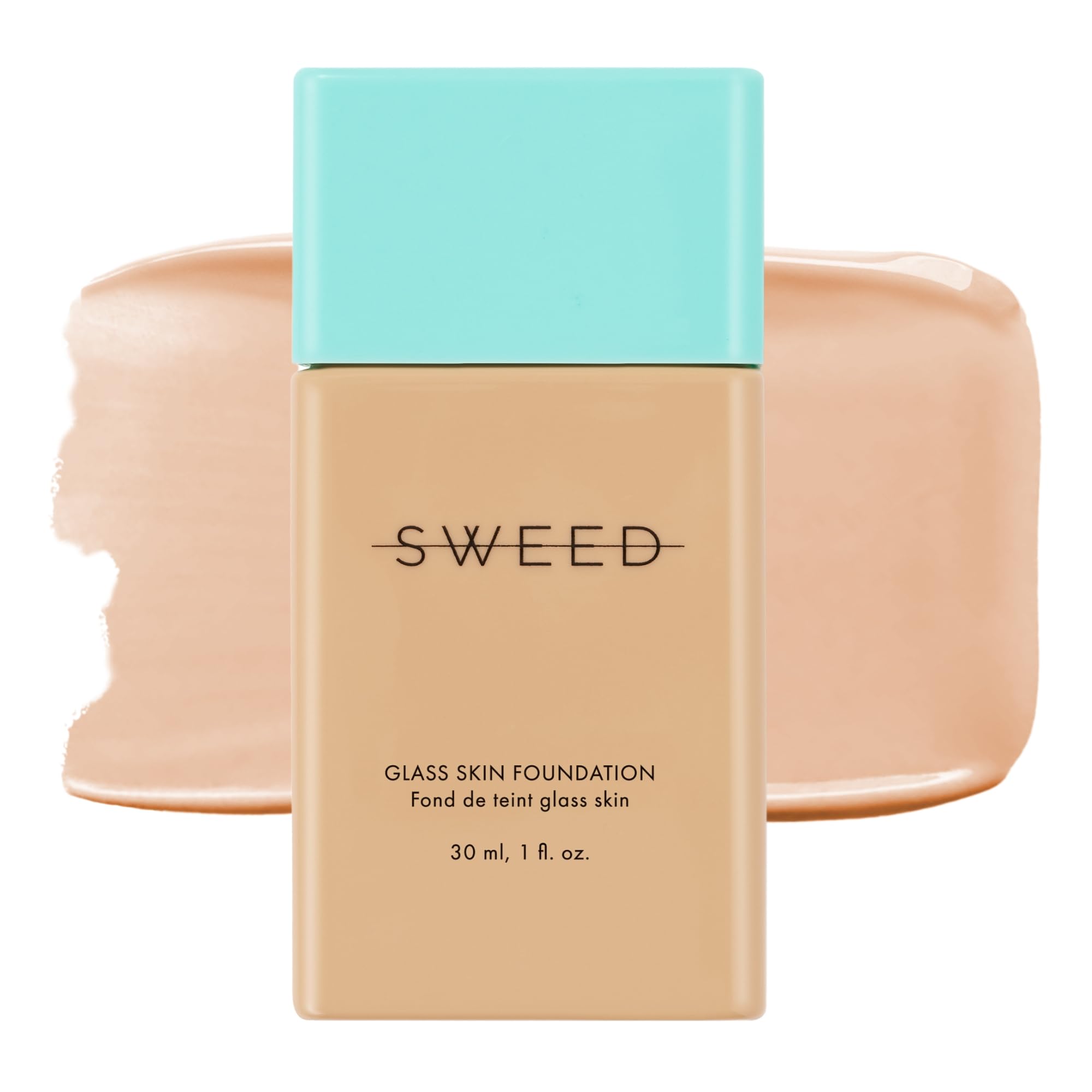 SWEED - Glass Skin Foundation | Long-Lasting Fluid Formula | Hydrate, Moisturize, Lift, Plump, Protect | Vegan, Cruelty-Free, Clean Beauty (05 LIGHT N)