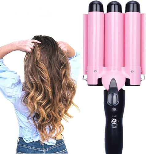 3 Jumbo Barrel Curling Iron Wand 32mm Hair Waver Temperature