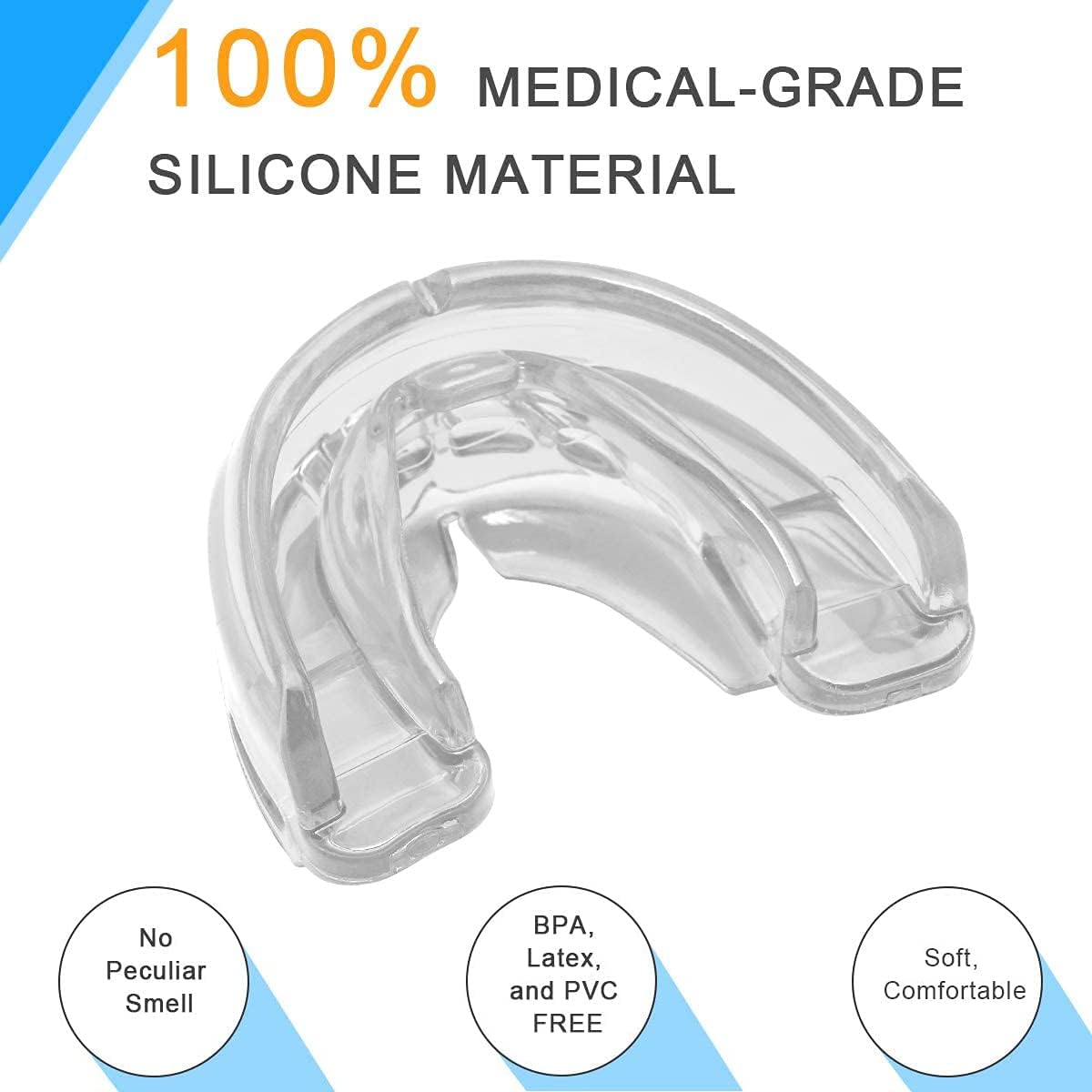 Mouth Guard Sports Youth Mouthguard for Braces Sparring Mouth Guard，Basketball, Football,Premium Quality No Boiling Required for Youth, Teenager (Colorless) : Tools & Home Improvement