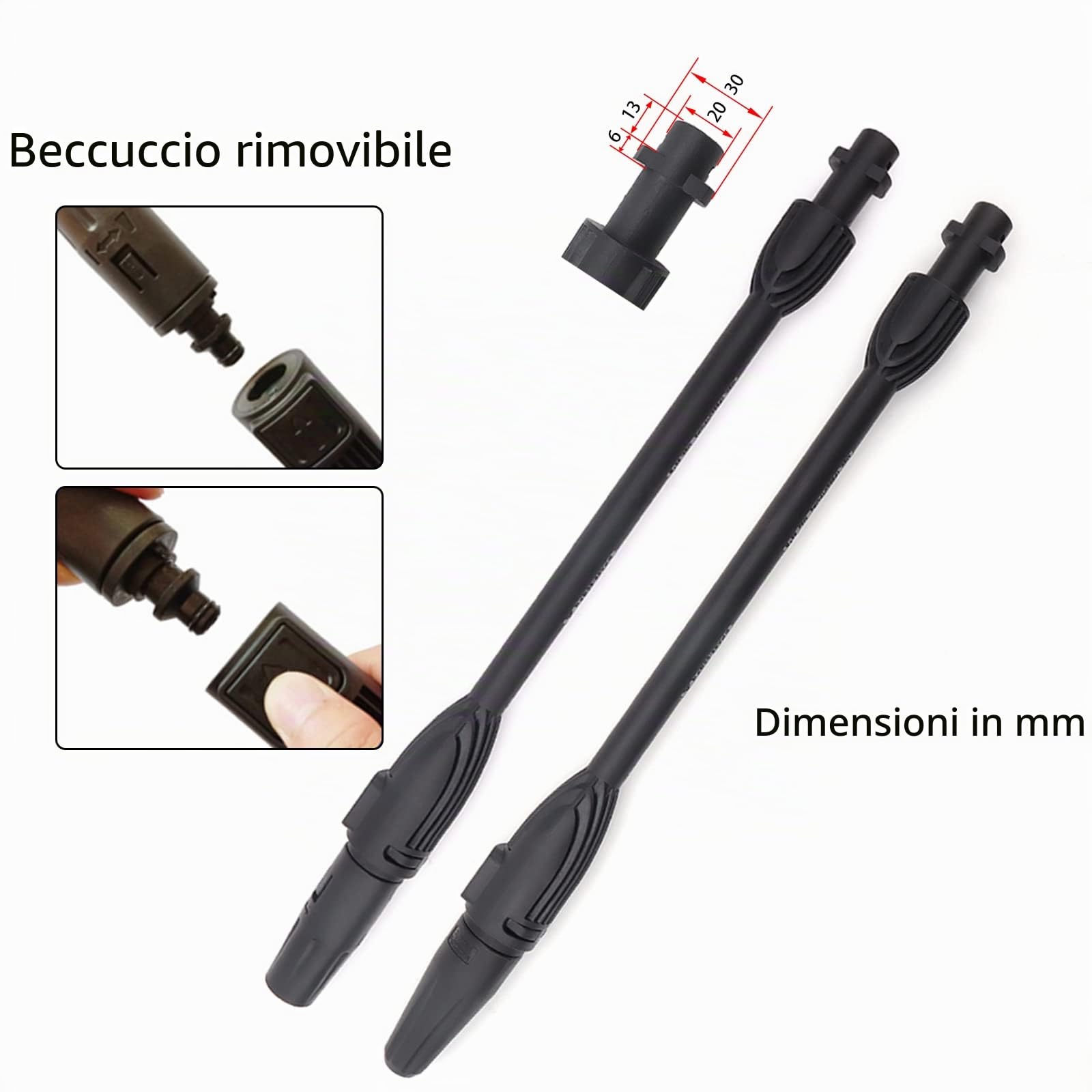 Ugello a lancia ad alta pressione per pistola a spruzzo ad acqua ad alta pressione Ugello a lancia turbo rotante a getto d'acqua per Karcher K2 K3 K4 K5 K6 K7 Idropulitrici