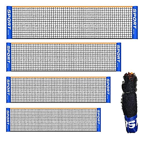 Badminton-Netz für Garten, tragbares Volleyballnetz, Tennis-Pickleball-Netz mit Tragetasche, für Indoor/Outdoor, Sport, Schulhof ohne Rahmen (Farbe: 5,1 Meter) Cover