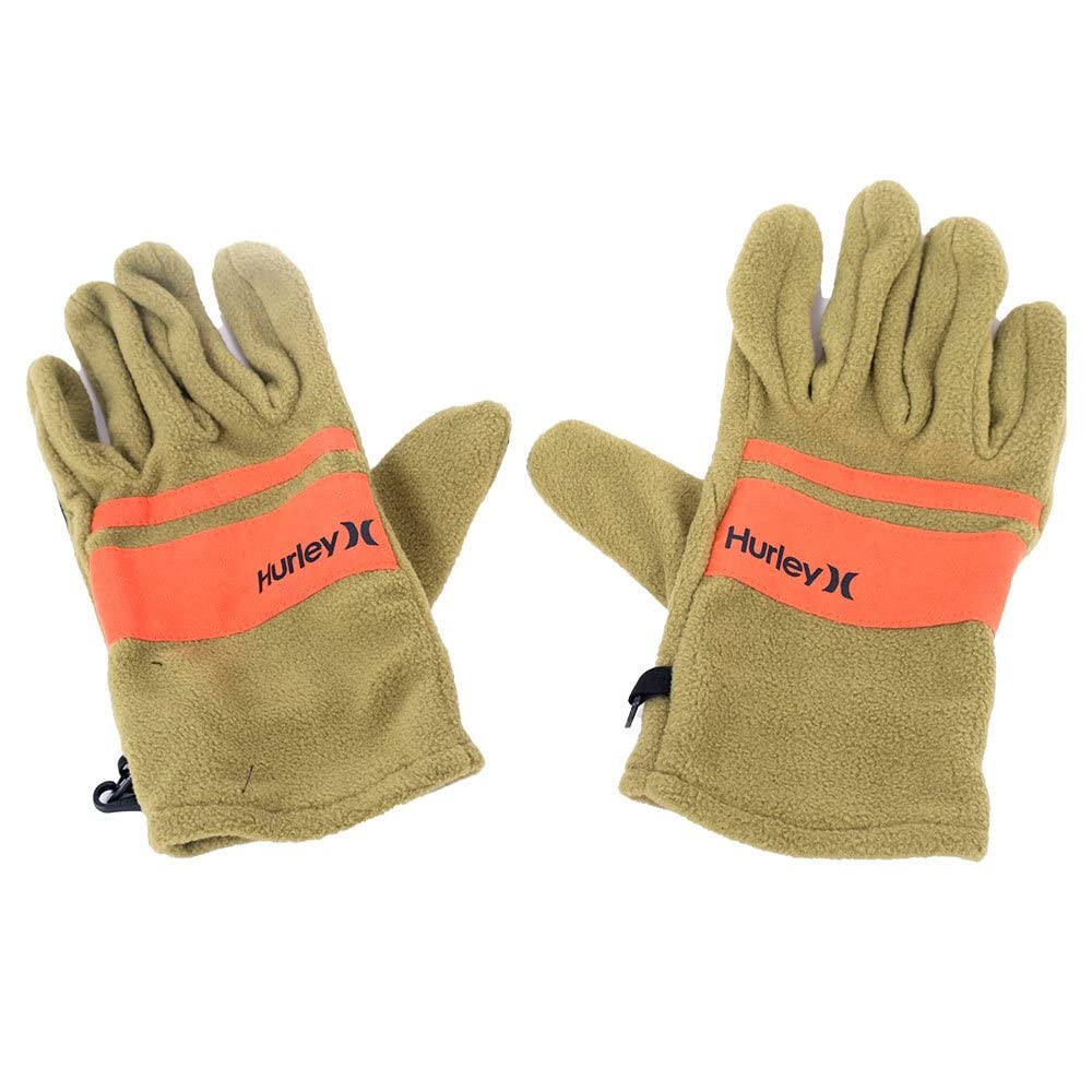 Hurley Men's M Arrowhead Fleece Gloves, Medium Olive, S-M UK