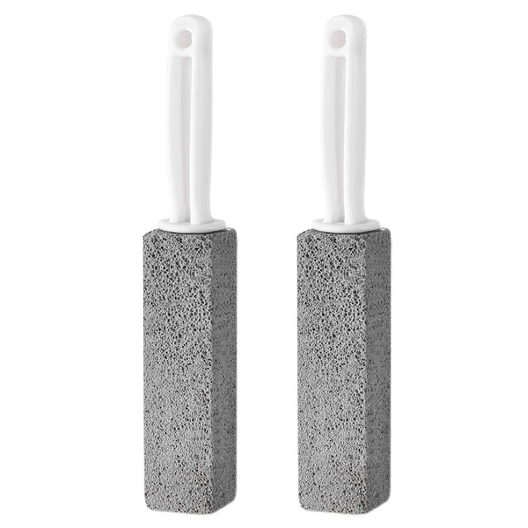 Hndhbfgrt 2X Toilet Brush, Pumice Toilet Cleaning Brush Toilet Bowl Stains Yellow Dirt Pumice Stone Brush, Bathroom Crevice Brush