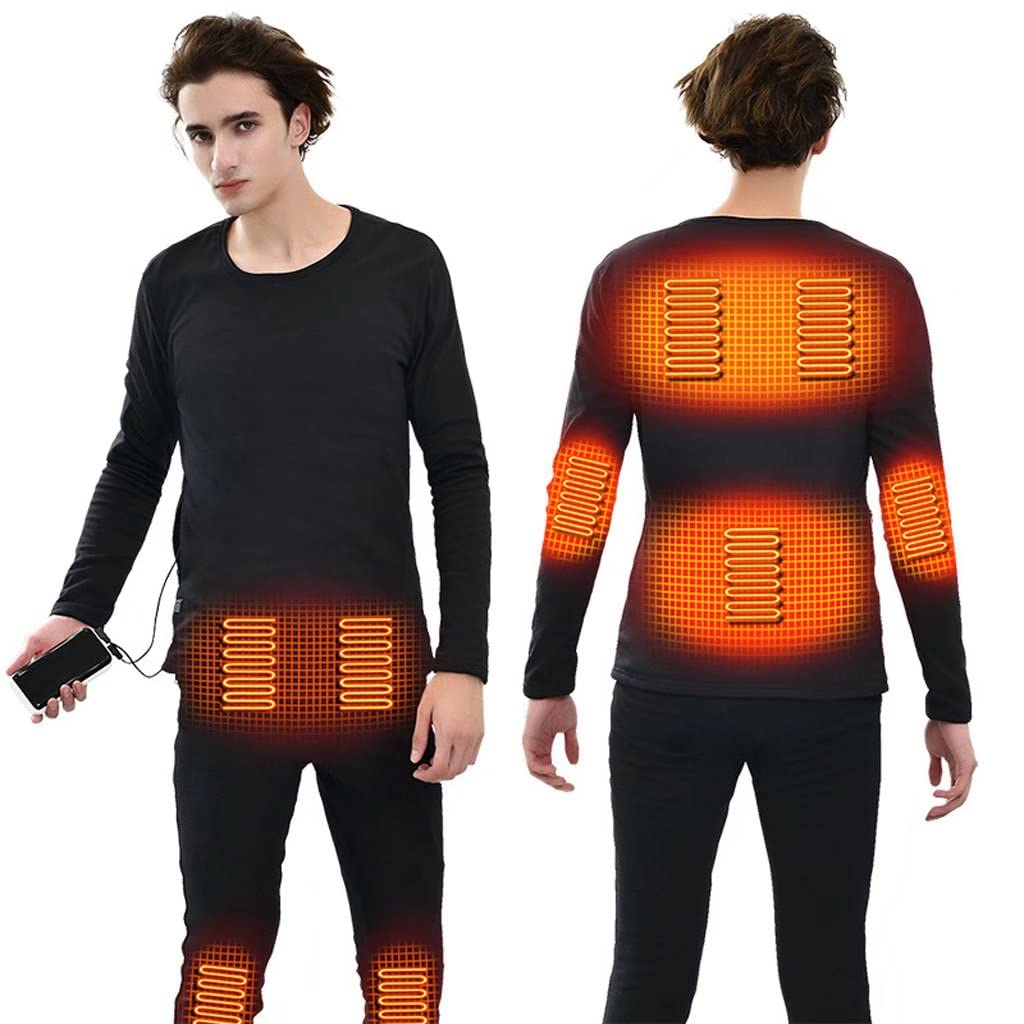 Combinaisons chauffantes noires homme pour contrer le froid lors des loisirs en plein air