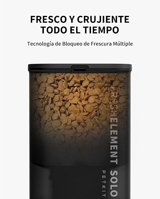 Foto 5 de 8 de PETKIT Comedero Gato Automatico, 2.4G WiFi, 3L Dispensador Comida Gatos/Perros, Control de App