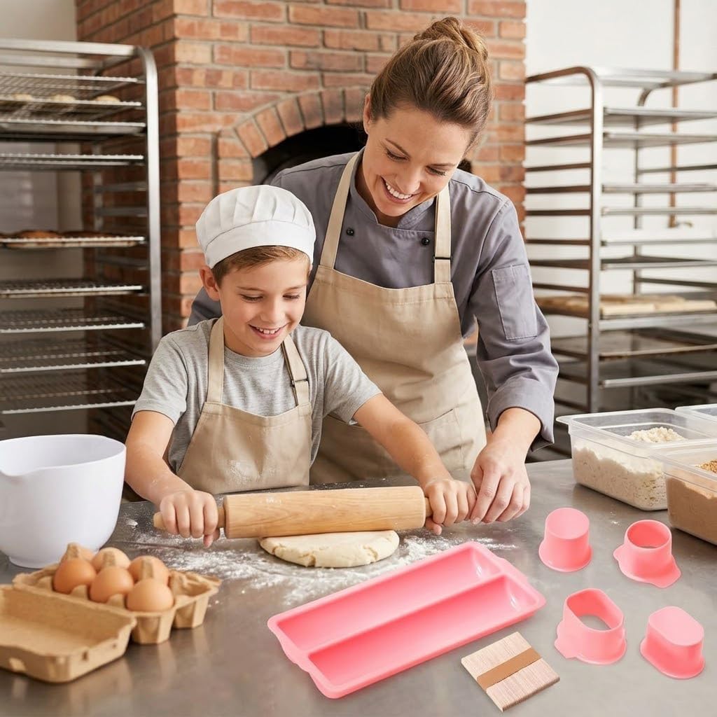 Cakesicle Popper, Cakesicle Cutter, Cake Pop Mold Set with Acrylic Stands, Tray, Sticks, Cellophane Bags & Ties, Complete Baking Kit for Home Party Wedding Desserts