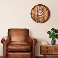 Vista 399 de The Fan-Brand NCAA Oklahoma Sooners: Faux Barrel Top Wall Clock Sports Team Bar Sign Décor - Home Man Cave, Party Decoration - Made On Demand