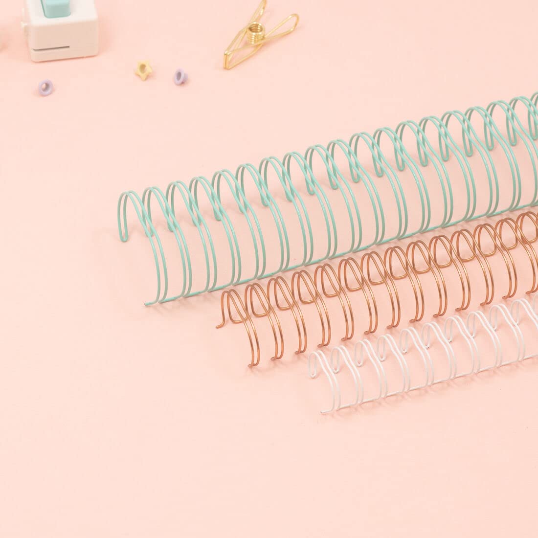Craftelier - Kit de 2 Espirales de Anillas Dobles para Encuadernar Álbumes, Cuadernos, Agendas o Calendarios | Ideal para Proyectos de Scrapbooking y Manualidades | Ø 3,17 cm (1.25") - Color Plata