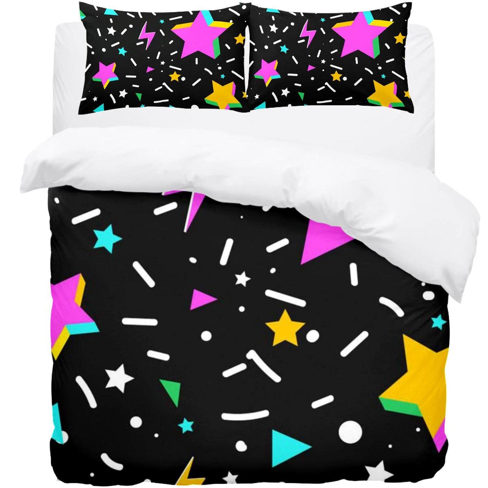 Housse de couette étoiles colorées Supersoft pour illuminer la décoration de votre chambre