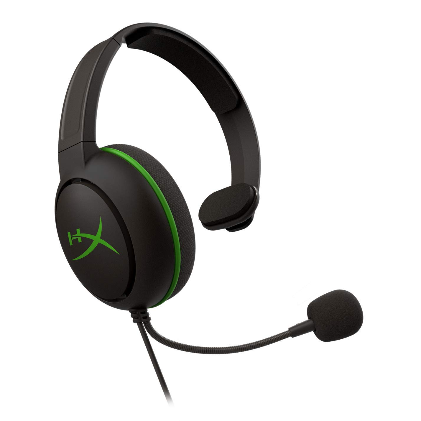 HyperX CloudX Chat Cuffia Gaming Monoaurale 3,5 mm Microfono Cancellazione Rumore Xbox Nero/Verde