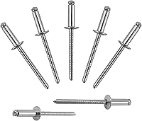 Vista 27 de ALLCLEAN 60 piezas de remaches ciegos de aluminio de 1/4" x 1", remaches pop de 6,4 x 25mm, agarre de aluminio y mandril de acero