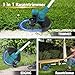 Rasentrimmer Mit Akku Für Makita Rasentrimmer, 4 in 1 Akku Rasentrimmer Mit 2 Akku Und 4 Arten Klingen, 21V Akku Freischneider Mit Seitlichen RäDern FüR Einfaches Trimmen Der Kanten.
