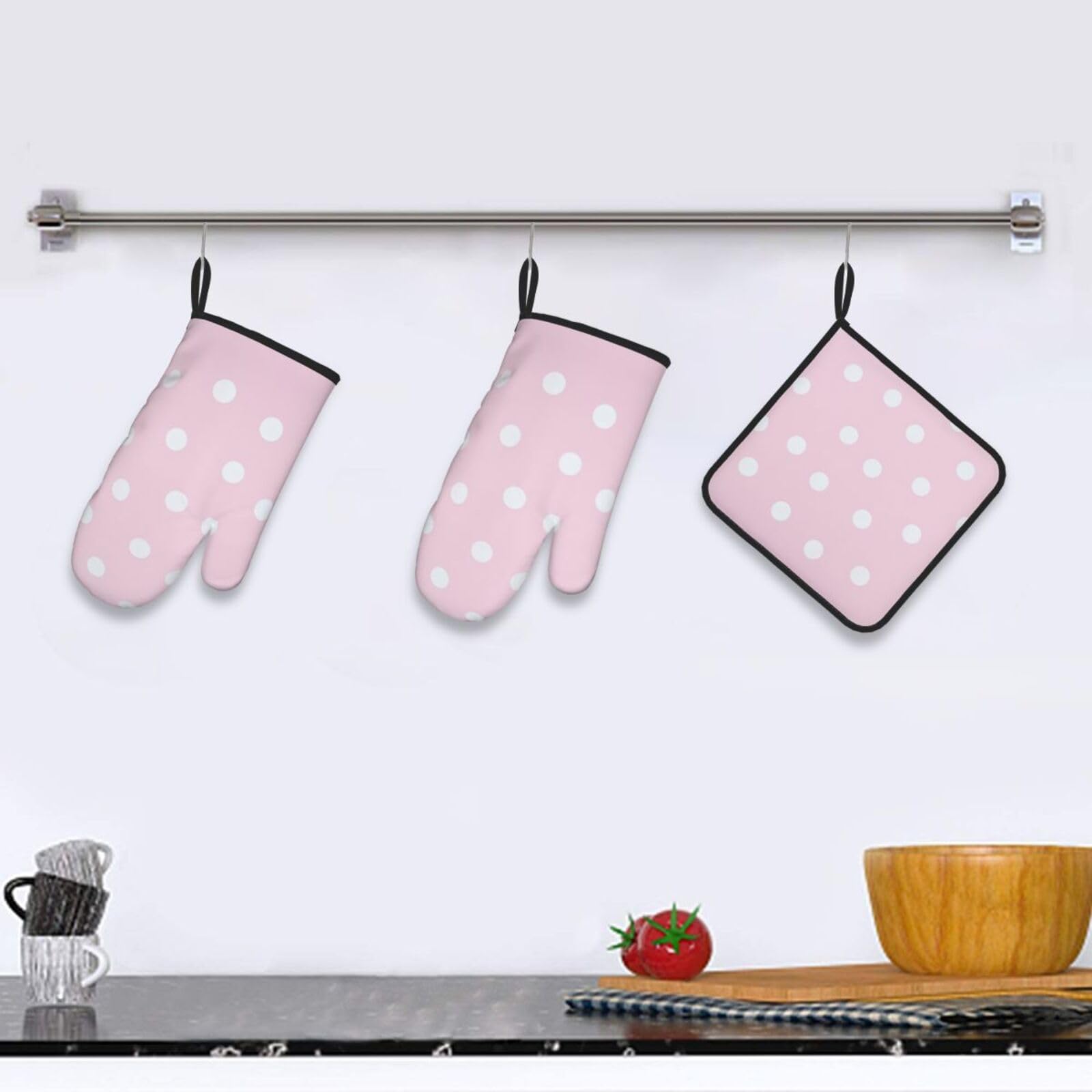 Lot de 3 gants de cuisine et maniques résistants à la chaleur et imperméables pour la cuisson, la cuisson et les grillades Lot de 3 gants de cuisine et maniques résistants à la chaleur et imperméables pour la cuisson, la cuisson et les grillades