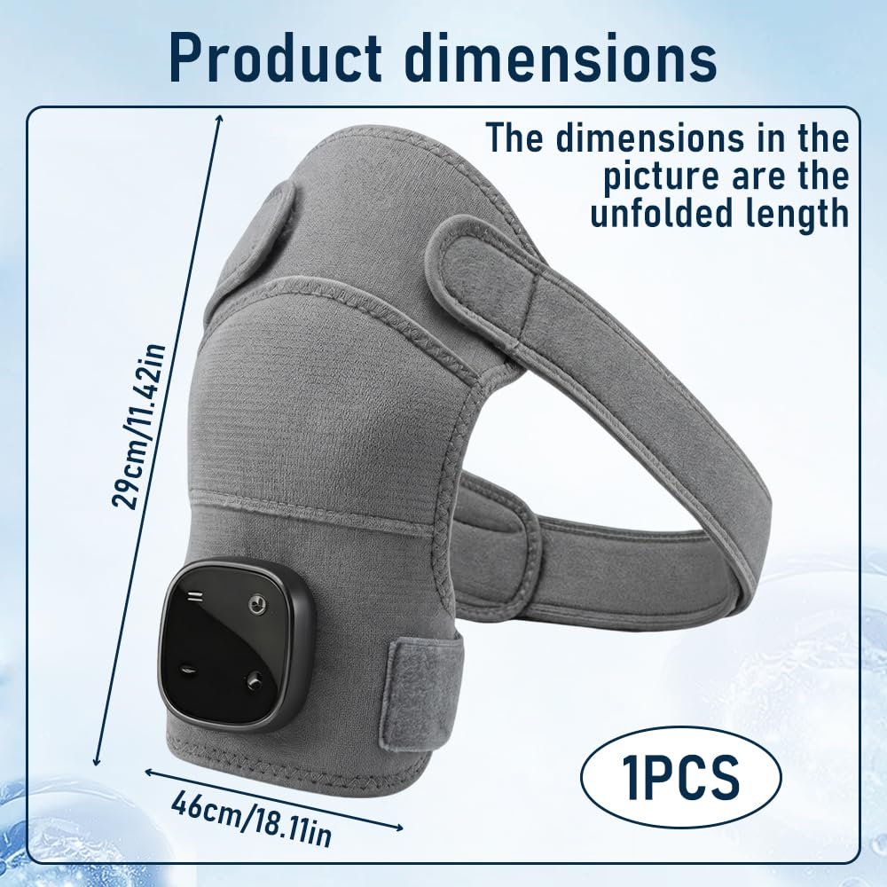 Masajeador Cervical, Masajeador de Cuello y Hombros, Masajeador de Hombros con 3 Ajustes Vibración y panel táctil LED, para Alivio Rápido del Dolor y Contracturas, en Casa y Oficina