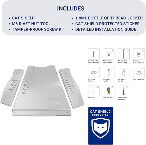 Miniatura 5 de Protector antirrobo para gatos, se adapta a Toyota Tundra 4WD 2007-2021 y Toyota Sequoia 4WD 2008-2022 - Miller CAT protección de convertidor