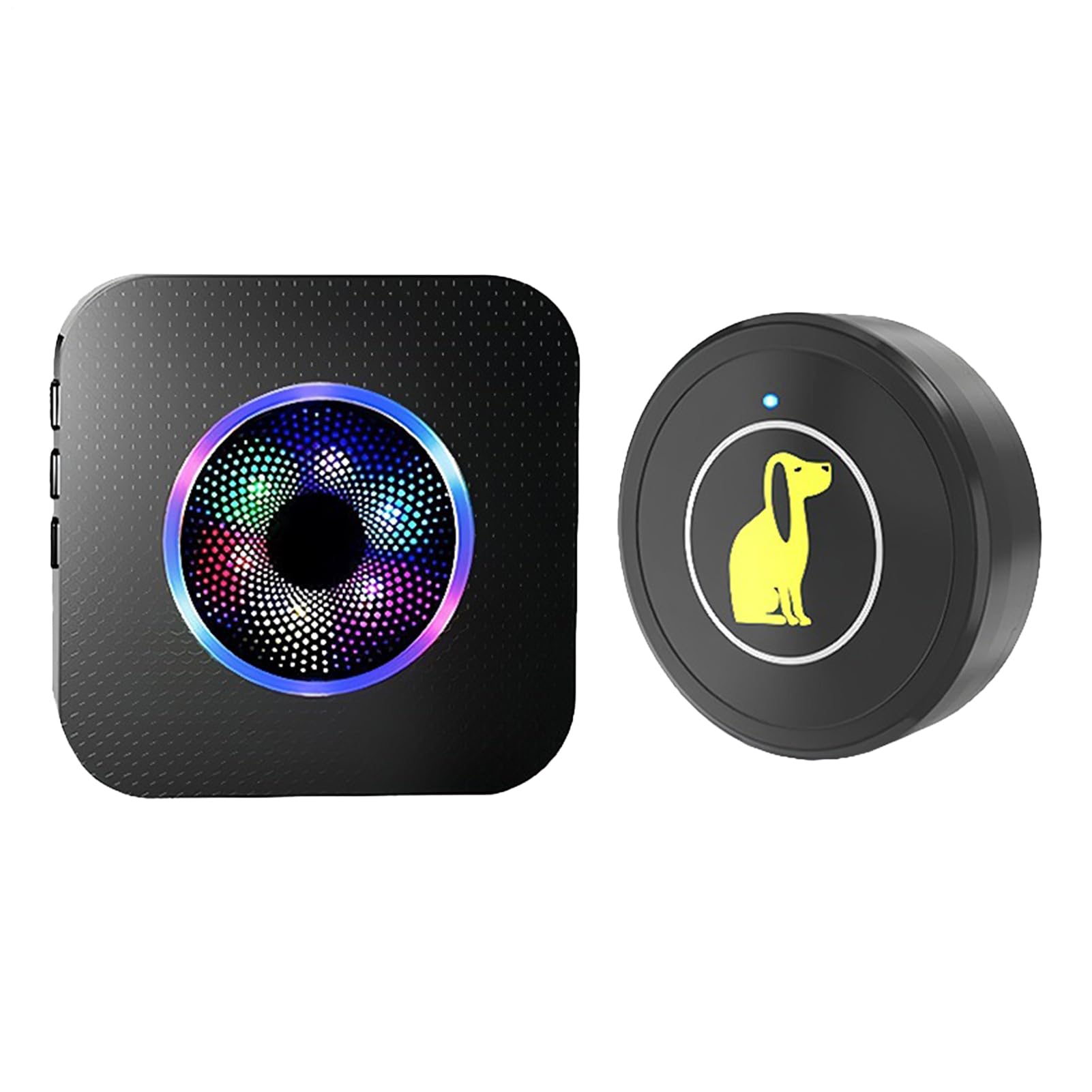 Sonnette sans fil pour animaux étanche avec 5 niveaux de volume réglables pour intérieur et jardin