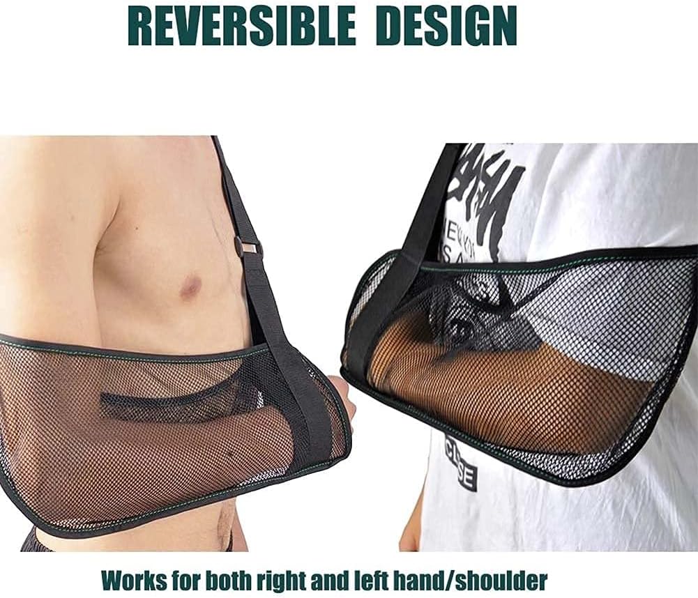 Medical Arm Sling Mesh Arm Sling Forearm Dislocation Wrist Brace Adjustable Medical Support Strap for Rehabilitation and Support of Broken Arm and Elbow (Color : S)