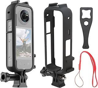 إطار واقي للكاميرا من ادوفيس، قفص فيديو مع حامل ثلاثي القوائم مزدوج للقطات الكولد شو، ملحقات كاميرا مدونة فيديو لكاميرا انستا 360 اكس 4