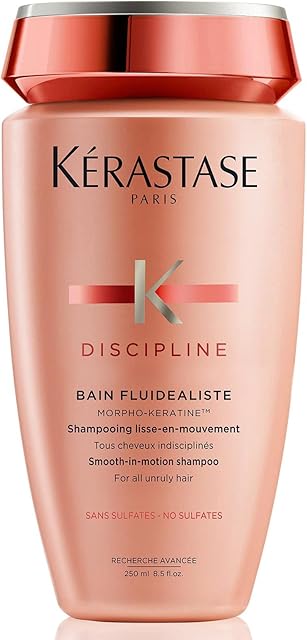 Kérastase Discipline, Smoothing Anti-Frizz Shampoo, For Unruly Hair, Sulphate-Free, Bain Fluidealiste, 250ml