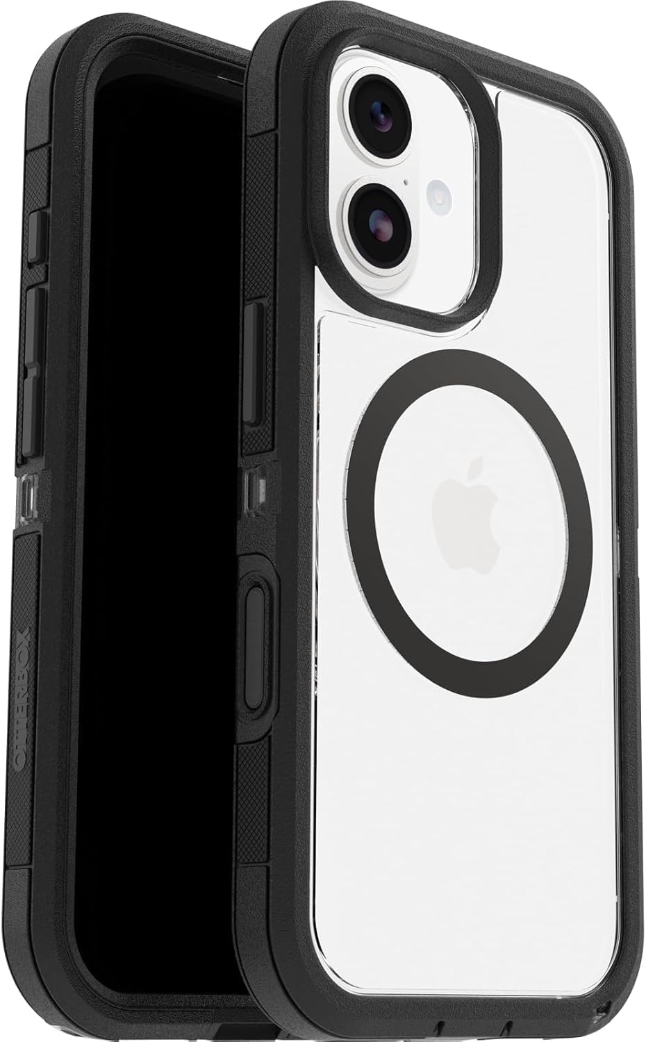 OtterBox Defender Series Pro XT MagSafe para iPhone 17, Testada 7x con estándares Militares anticaídas, Transparente/Negro + OtterBox Glass Protector de Pantalla de Cristal Templado