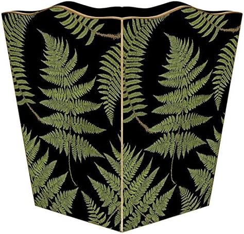 Marye-Kelley WB882-Ferns on Black Wastepaper