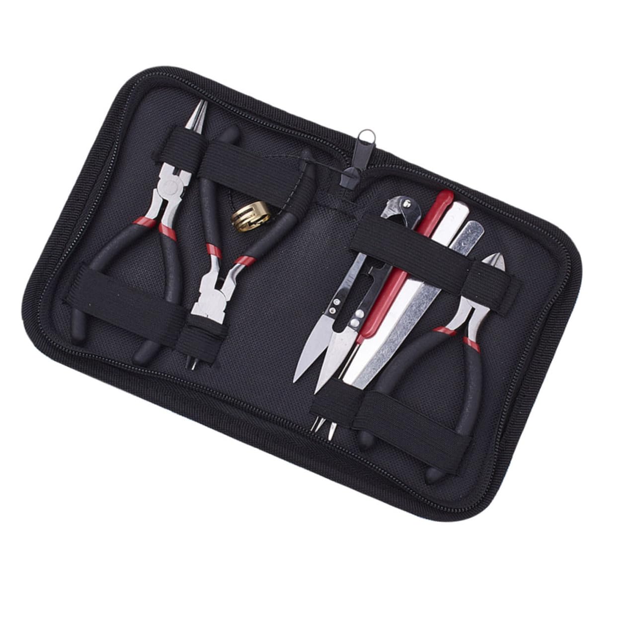 NUOBESTY 1 Set Tool Kit Jewelry Necklace Kit Specialty Tools Hand Sunglasses Charms Earring Making Supplies Beaded Bracelet DIY Tools Red Wine Resin Mold Plastic Toolkit Repair