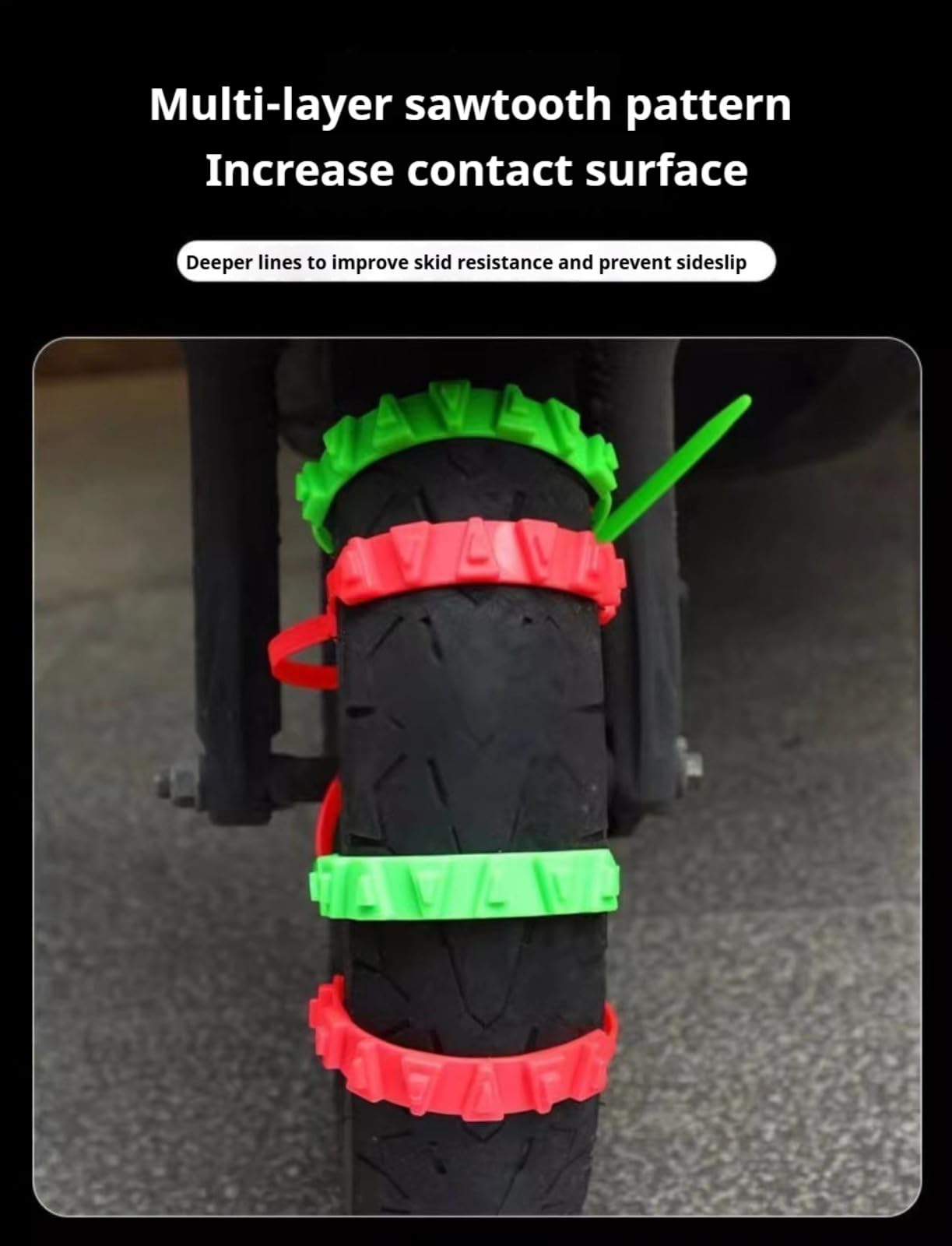Fascette stringicavo per catene da neve, per moto e biciclette, 20 catene antiscivolo per pneumatici per neve, fascette per pneumatici da neve, impugnature per pneumatici per moto per guida