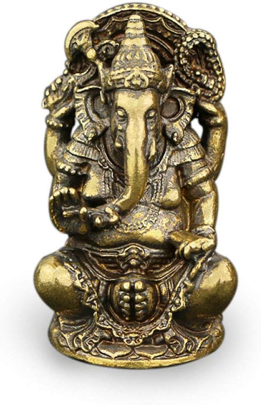 Bronze Sculpture Solid Pure Copper Elephant God Copper Elephant Trunk God of Wealth Brass Handicraft Ornaments