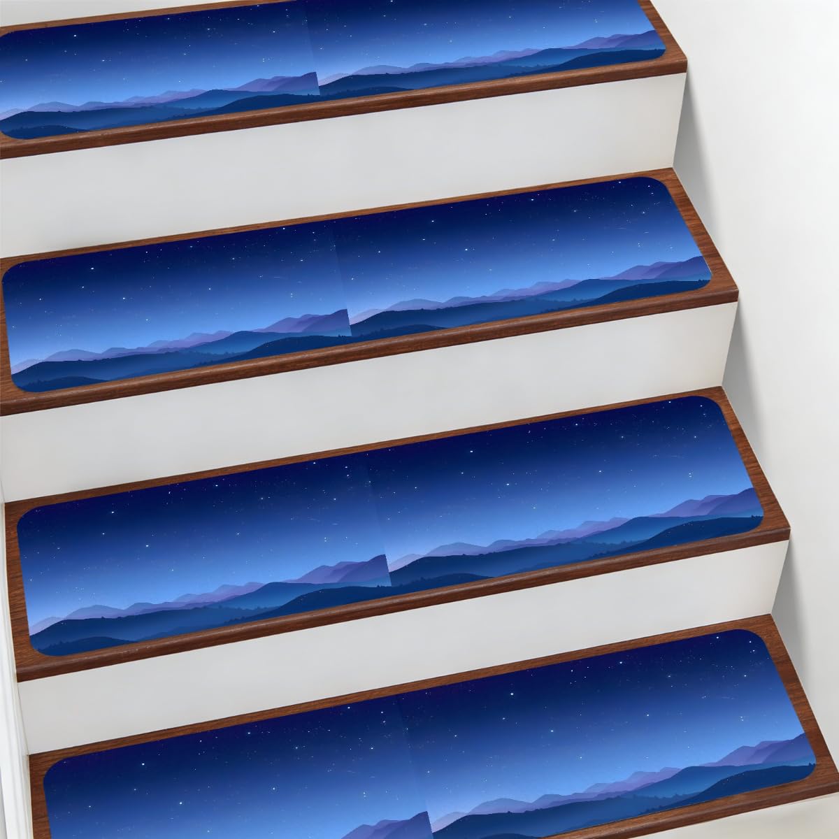 Alfombras de escalera Mexpekil nocturnas de 76x20 cm: escaleras de madera seguras las 24 horas