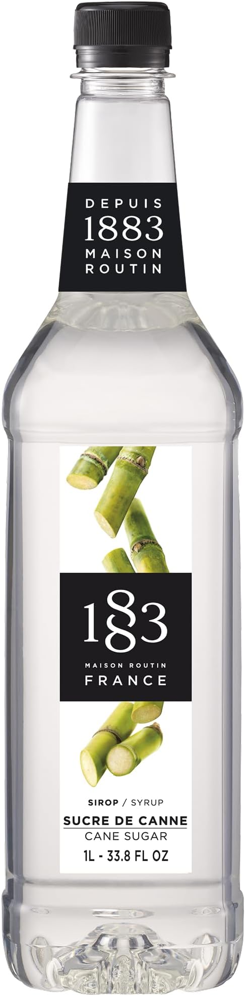 1883 Maison Routin Premium Cane Sugar Syrup, 1 Litre PET Bottle