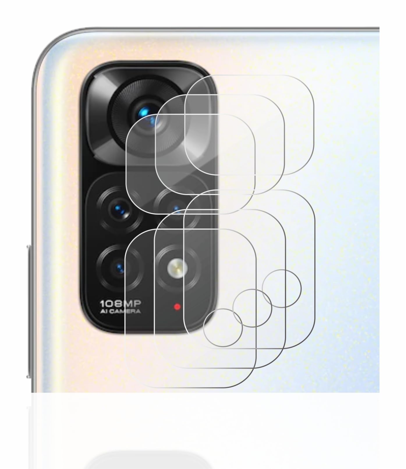 Brotect Pellicola In Vetro Ibrido Per Fotocamera Xiaomi Redmi Note 11S - 3 Pezzi, AirGlass, 9H, Trasparente, Made In Germany