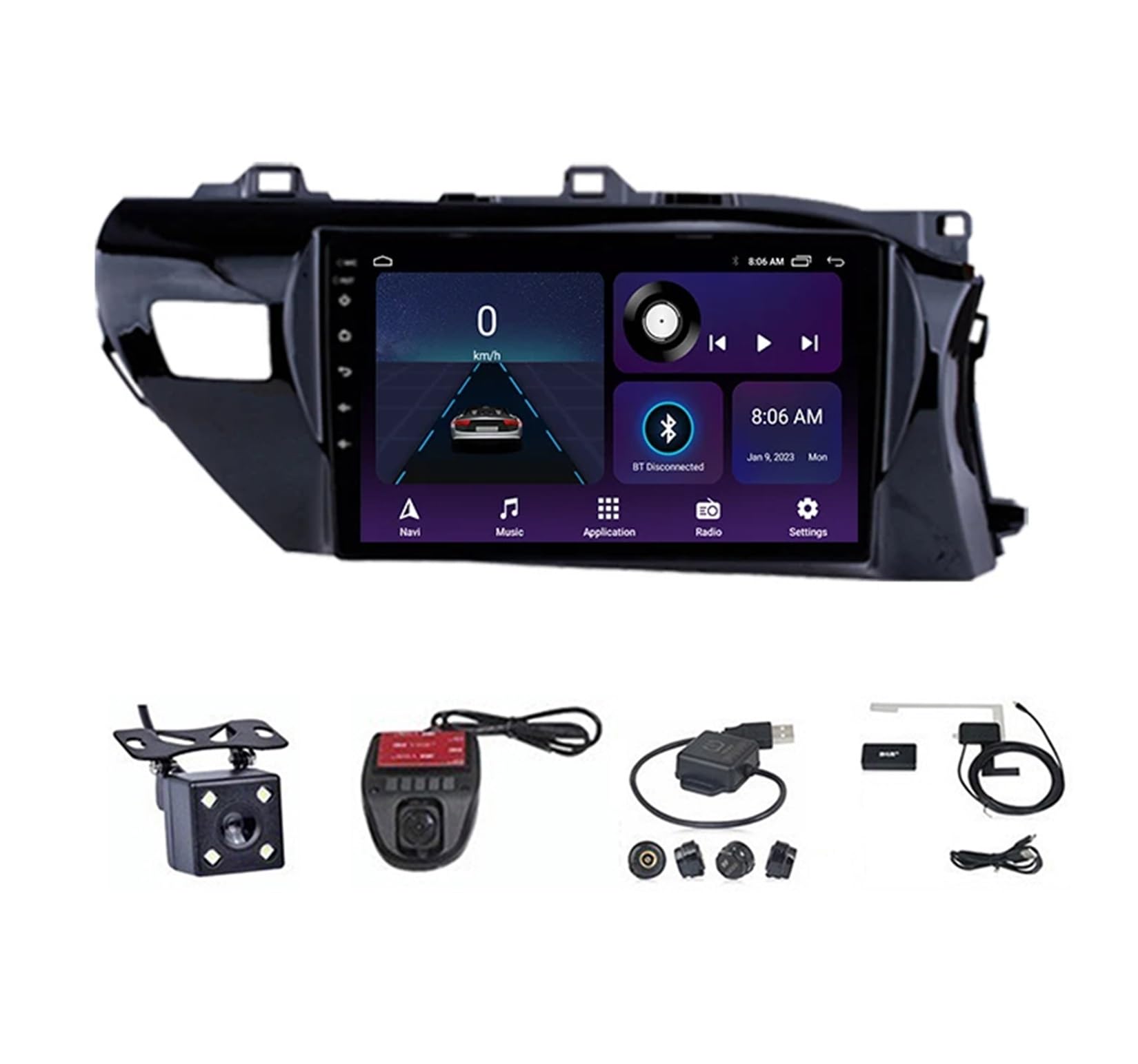 Écran tactile 9 pouces Toyota Hilux remplacez votre autoradio d'origine dépassé