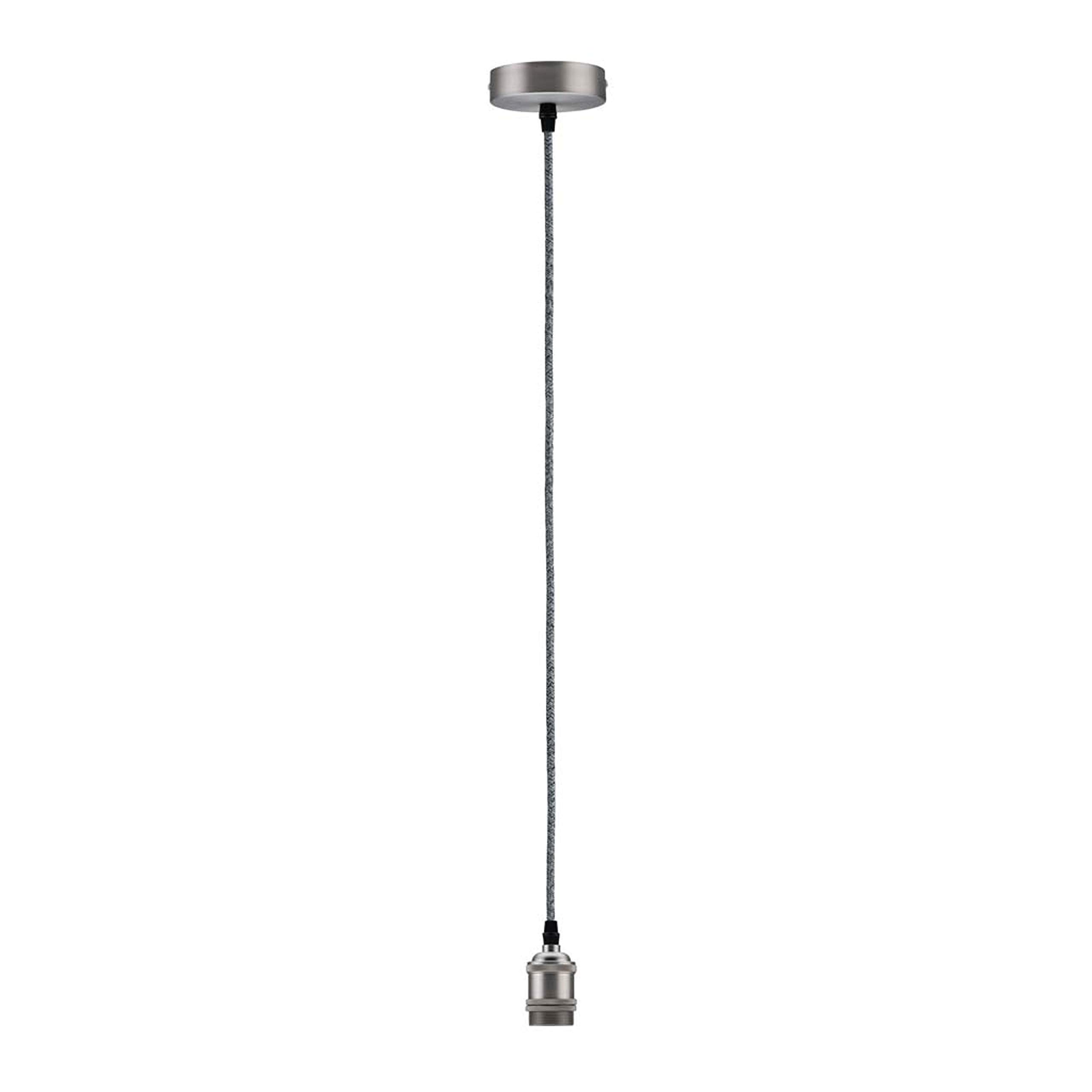Paulmann 50385 Pendant luminaire Neordic Eldar max. 20 watt Pendant lamp Grey, Nickel Ceiling lamp Metal Pendant luminaire E27