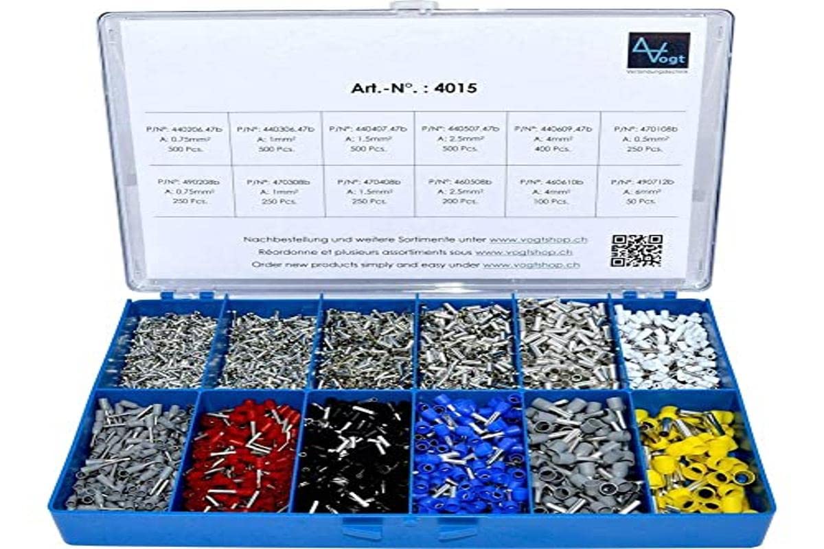 Embouts simples 0.50 mm2 a 6 mm2 pour sertissage de cable electrique en boite
