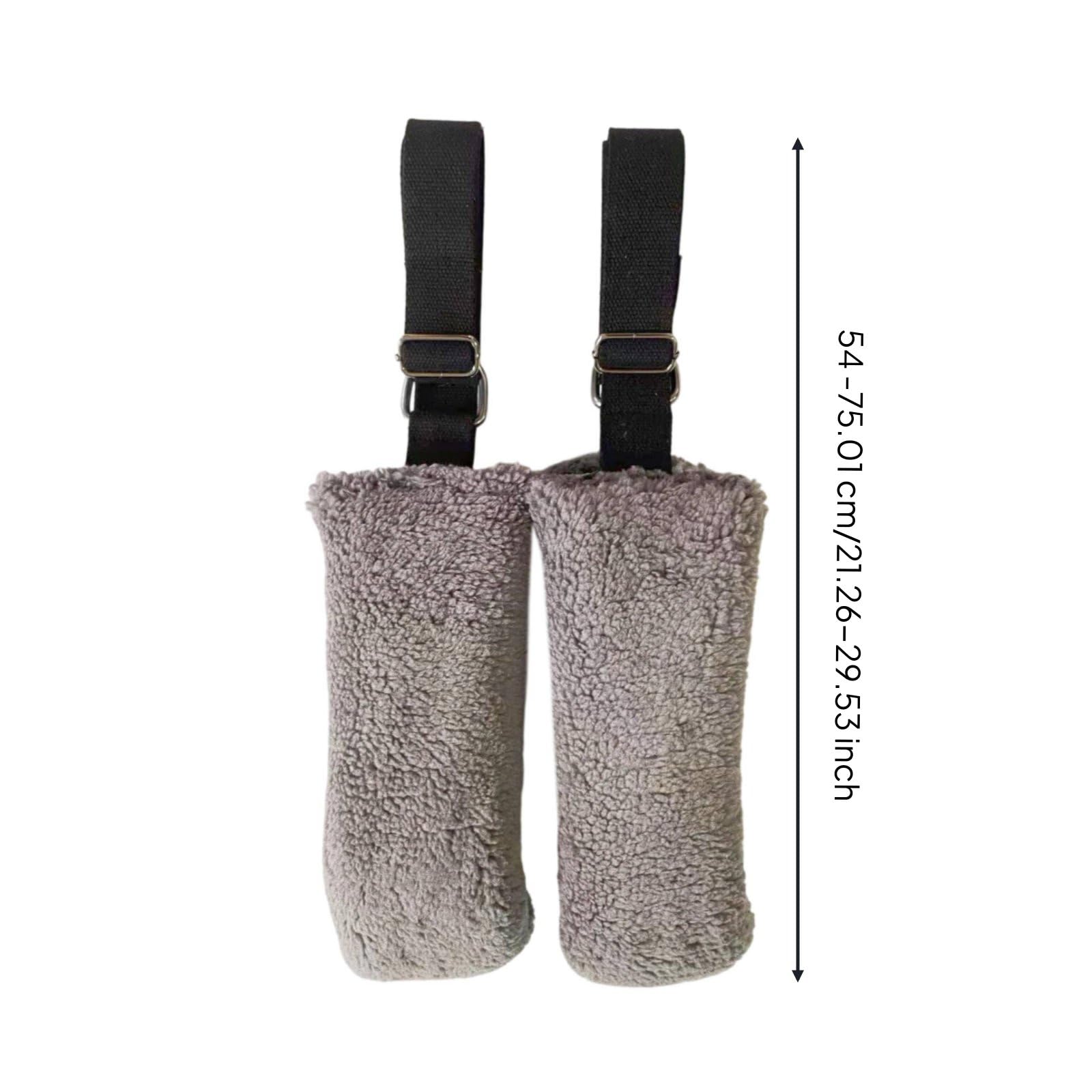 Milageto Correas de Pilates Arnés Correas Cintas con Secciones Acolchadas y Longitud Regulable Adecuadas para Reformer Clases en Estudio Fortalecimiento, Gris