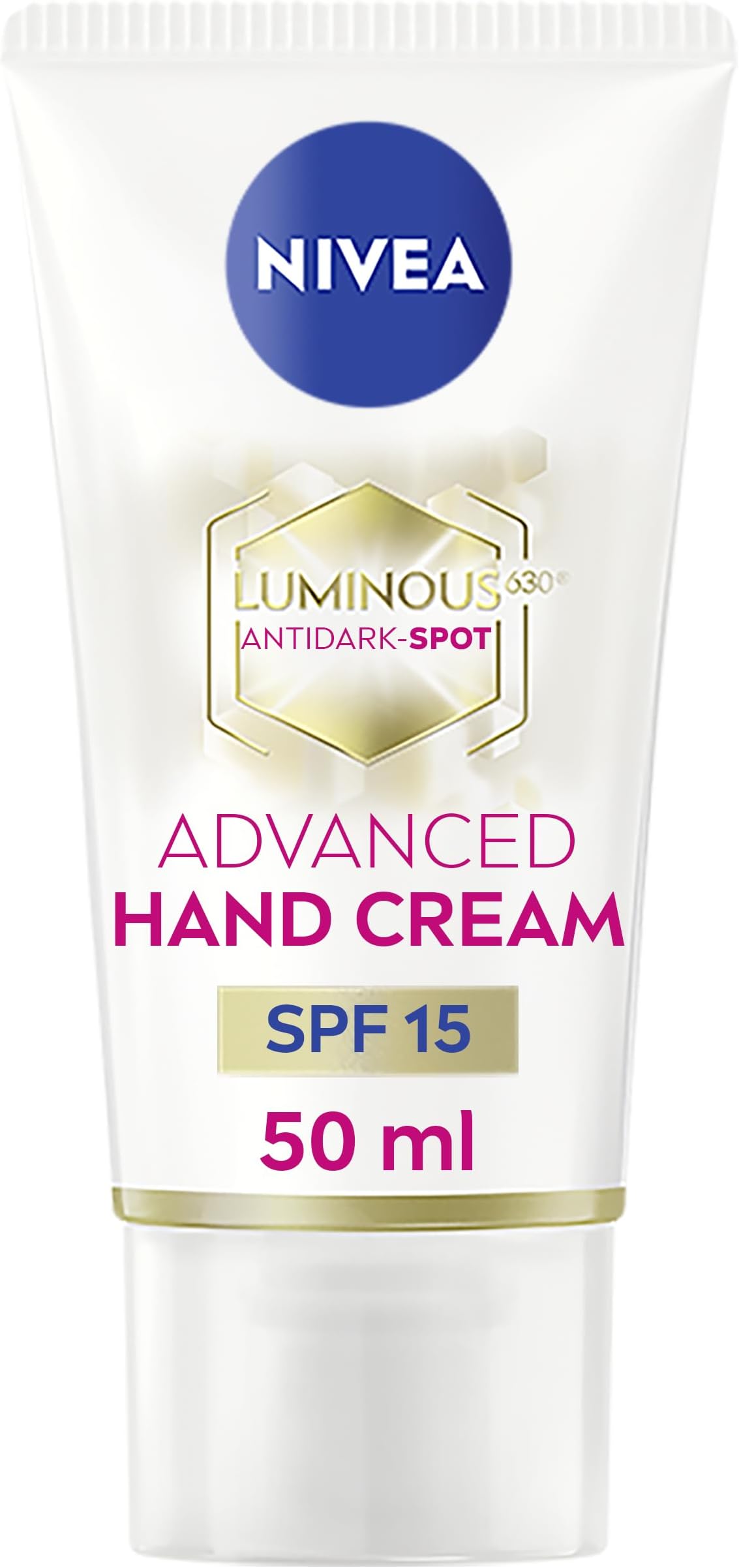 NIVEA LUMINOUS 630 Anti Dark Spot Advanced Hand Cream (50ml), Skin Cream Enriched With Hyaluronic Acid, Nourishing Hand Cream For Luminous Skin