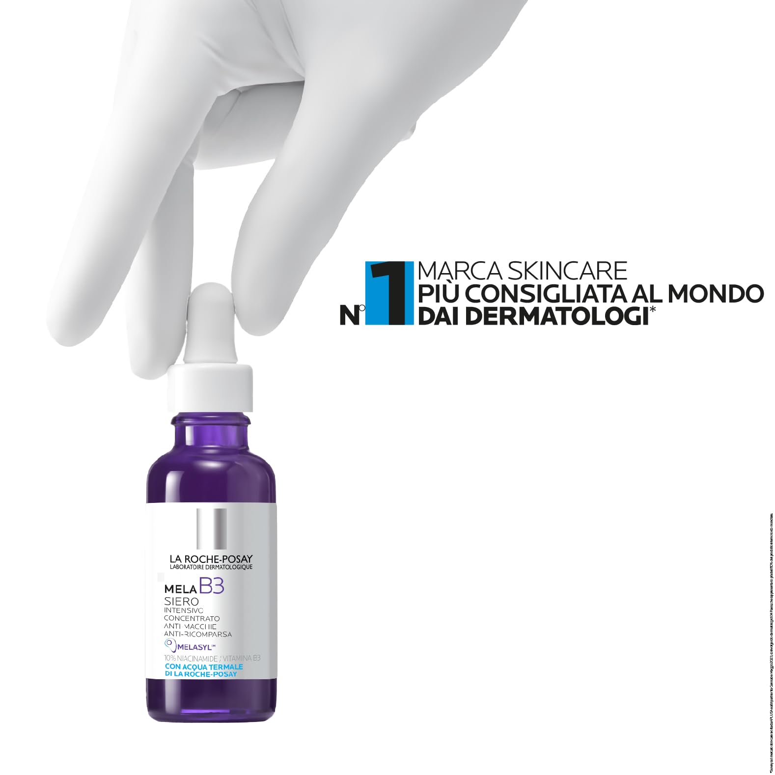La Roche Posay Mela B3, Siero Intensivo Concentrato Anti-Macchie, Per Tutti i Tipi di Pelle, Azione Anti-Ricomparsa, Incarnato Più Luminoso e Uniforme, Arricchito con Melasyl e Niacinamide, 30 ml