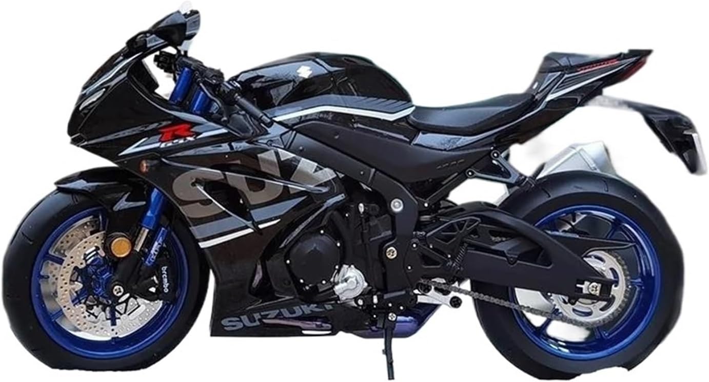 Scale Model 1:12 Scale for Suzuki GSX-R1000 Motorcycle Model Kit Black Static Collection Ornaments Collectible Ornaments