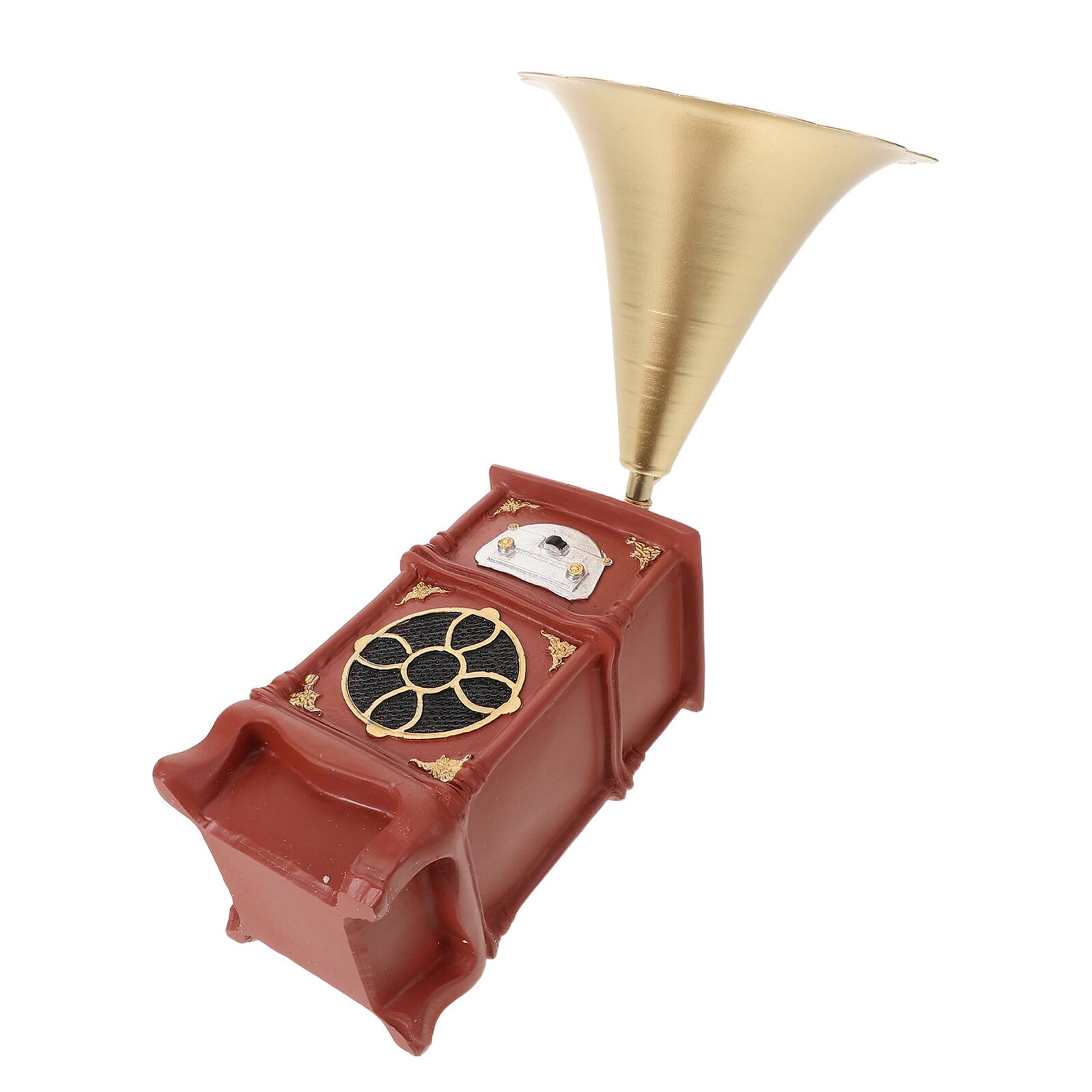 Cabilock Ornamento Retrò Mini Giradischi in Resina per Decorazioni da Tavolo, Statuetta Fonografo Vintage per Arredamento Casa e Regali per Appassionati di Musica