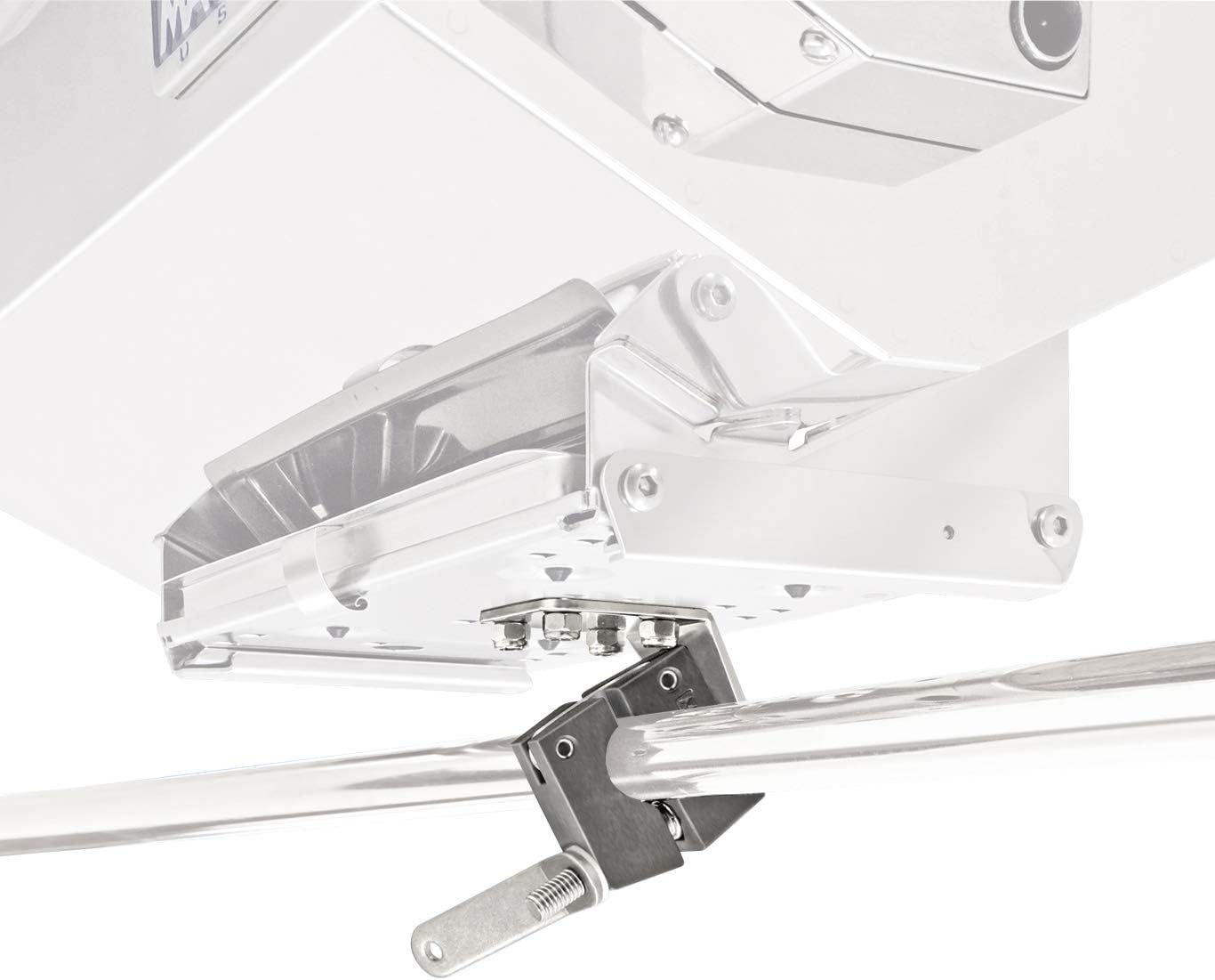 Magma T10-380 Single Mount For Magma Rectangular Grill and Fillet Table Round Rail Mount | 7/8" to 1" Diameter | Stainless Steel Boat Grill Mounting Hardware