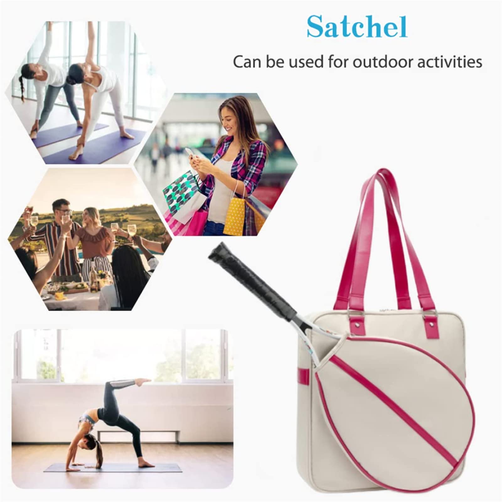 Zenithia Mochila para Equipo de Raqueta de Gran Capacidad,Bolsa de Mano para Tenis,Soporte para Raqueta de Tenis Resistente al Agua,Bolsas para Exteriores,Regalos para Amigos y niños