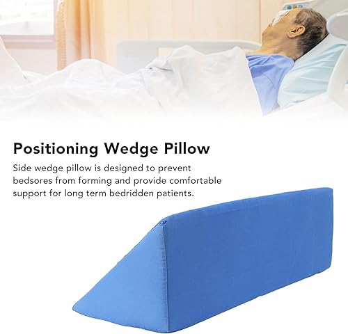 Miniatura 4 de CHICIRIS Almohada de cuña lateral, evita las úlceras de decúbito, diseño multifuncional, lavable, para uso doméstico (19.7 x 9.8 x 5.9 in)