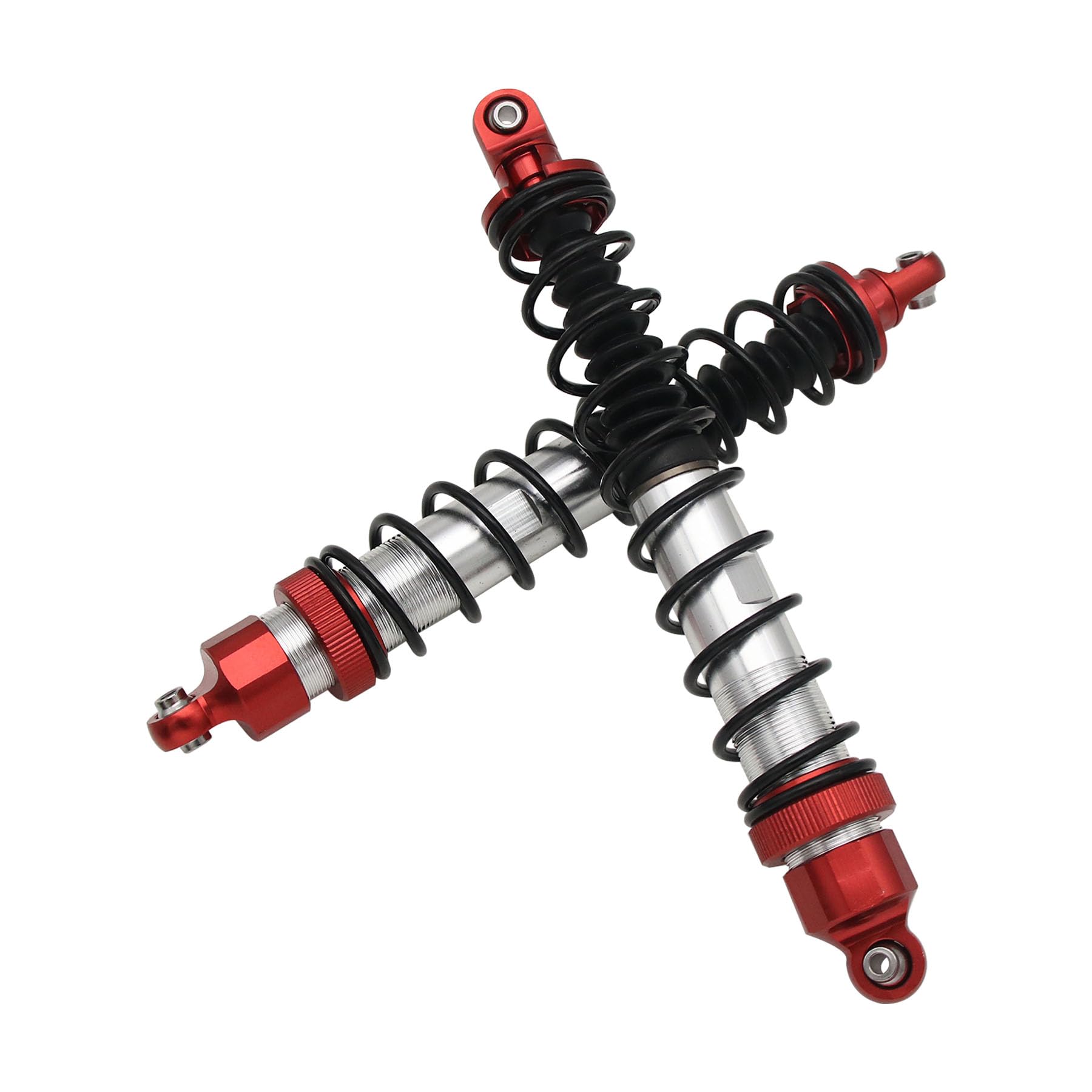 smTSRC 6mm Aluminium RC Front Shock Absorber Set Damper Kit for 1:5 Hpi Baja 5B SS 5T 5SC RC Car Parts (Red)