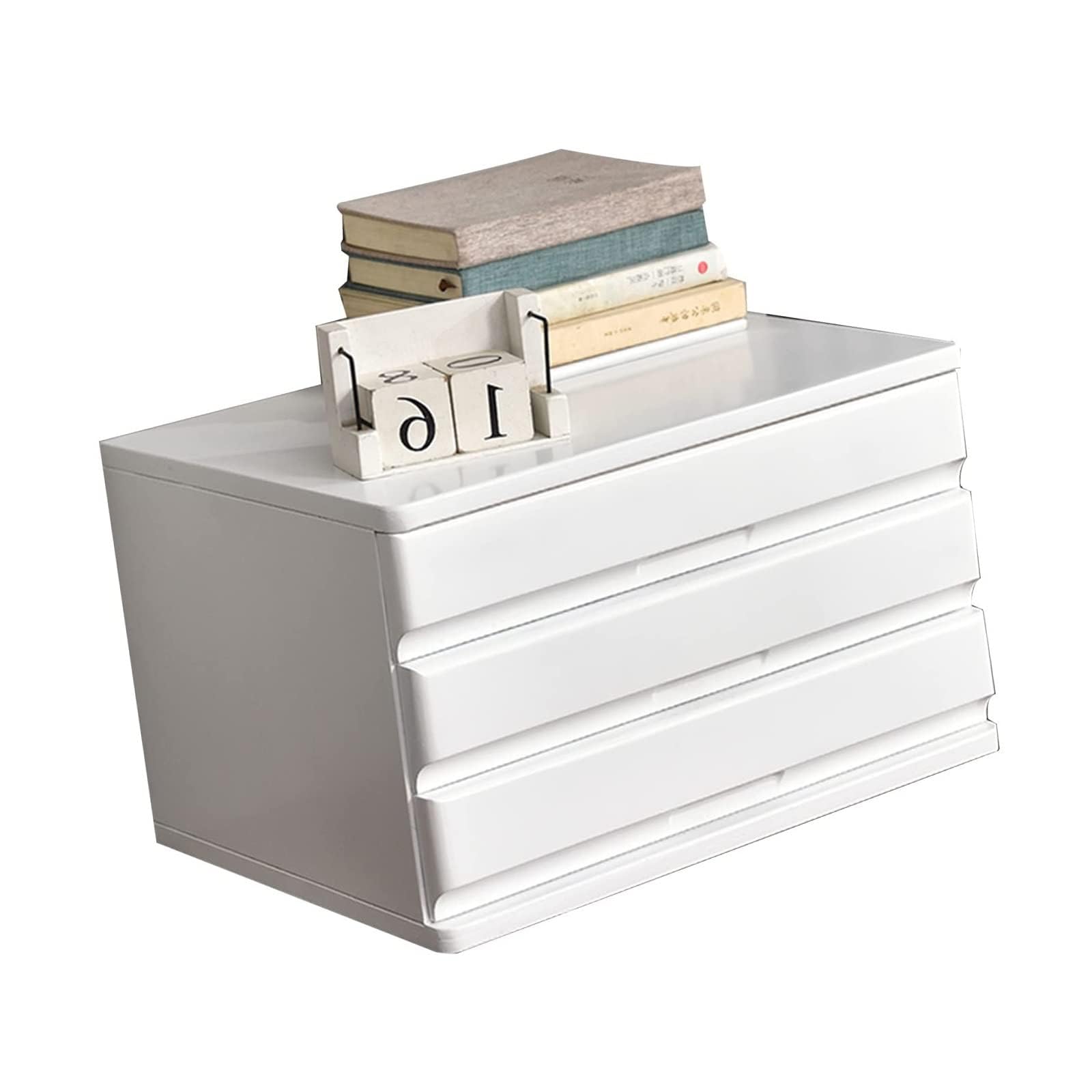 Ce Coffret de Rangement de Bureau en Bois avec tiroirs – classeur à Plusieurs Niveaux pour Le Bureau, la Maison ou l'école – Organiseur de Bureau Compact et élégant pour Documents, fournitur