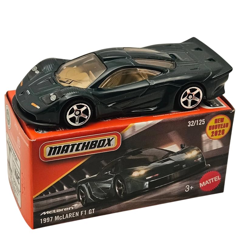 Image of Hot Wheels 2026 Match Box 1997 McLaren F1 GT for 3 Years & Above 32 /125 (White)