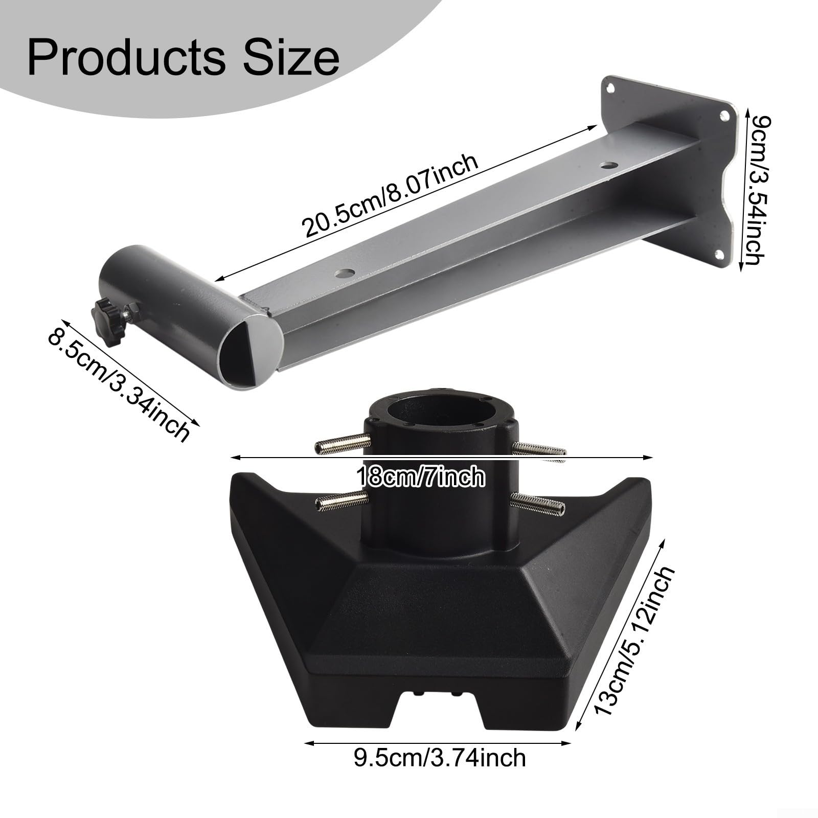 Kit di montaggio per adattatore per tubi Starlink Standard per Gen 3 Staffa per palo in alluminio resistente alle intemperie per sistema di piatti RV tetto giardino messa a terra Tubo da 45 cm
