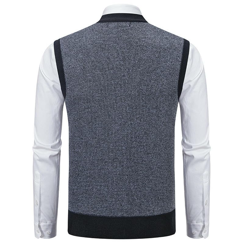 Chaleco de diamantes ajustado de punto premium para el invierno masculino 5
