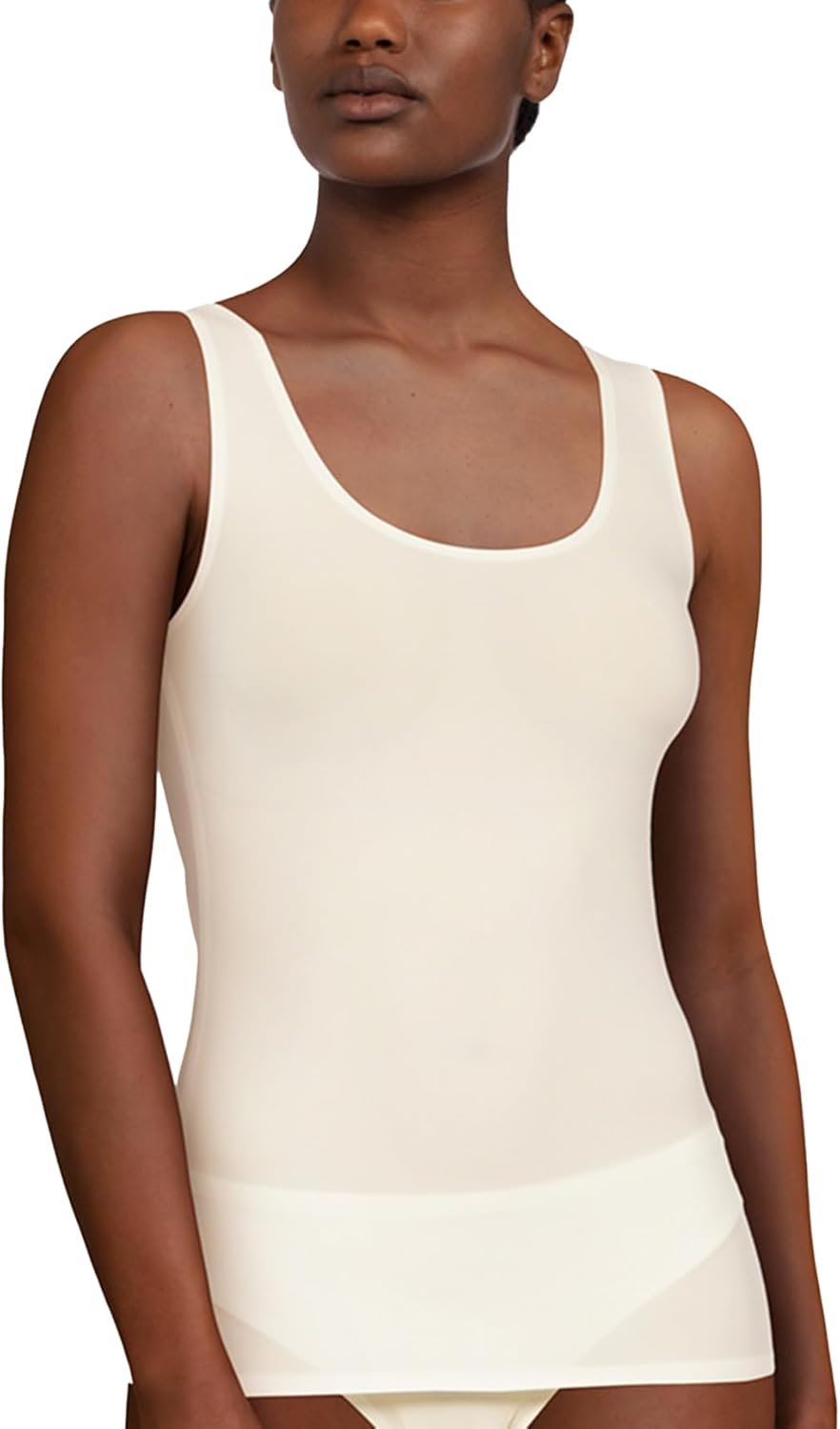 Chantelle SoftStretch Vest Wide Strap Non Padded Non Wired Top Seamless Lingerie Ivory