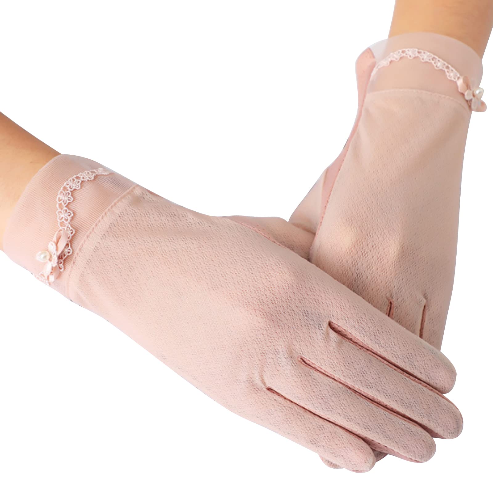 2 Paia Guanti Donna In Pizzo Senza Dita – UPF 50+, Per Guida, Matrimoni, Feste
