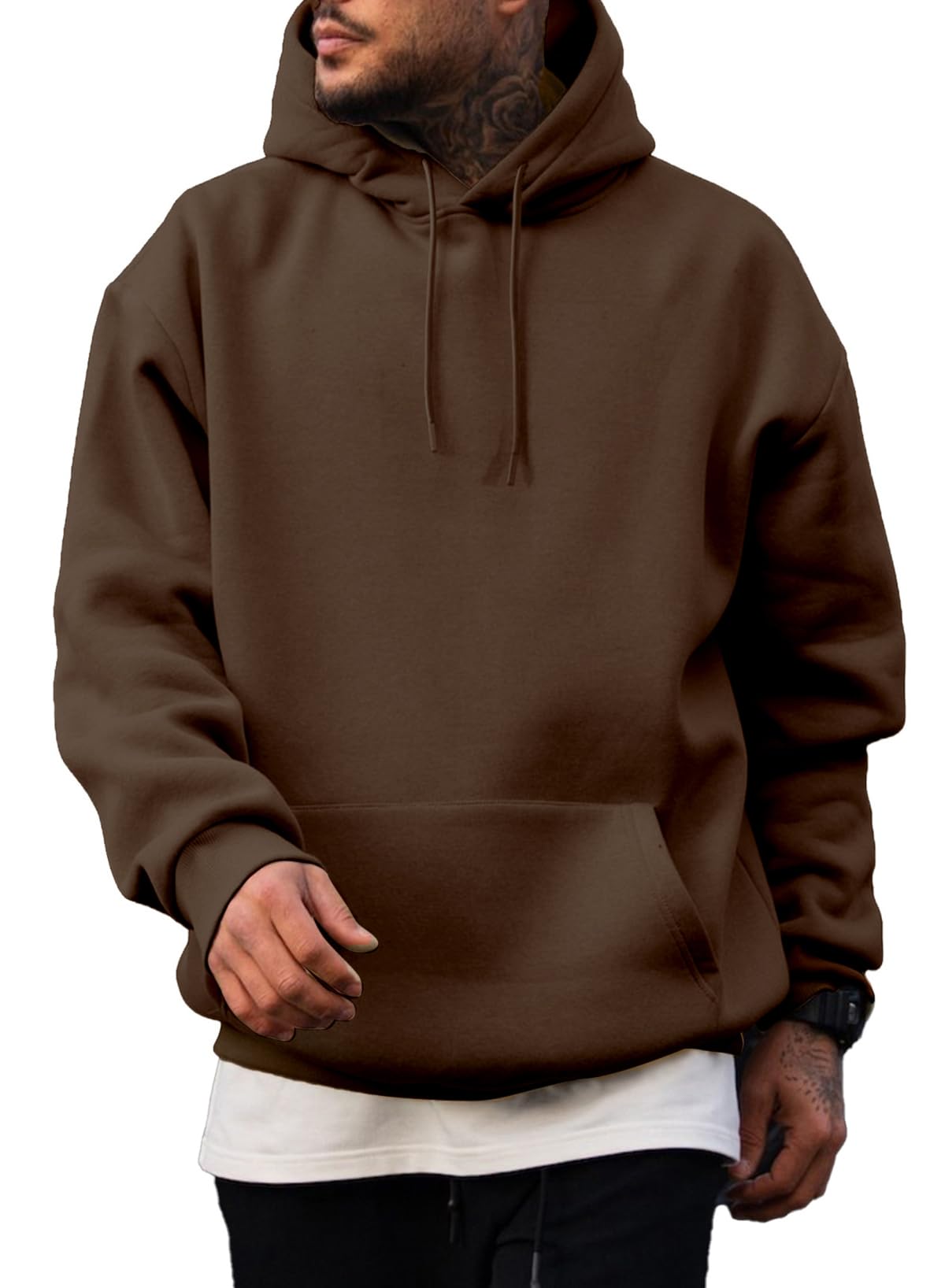 JMIERR Mens Fleece Lined Oversized Hoodie Pullover Sweatshirts